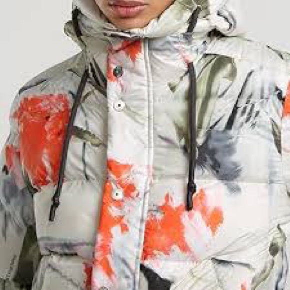 G-Star Raw Whistler Short Puffer Jacket Abstract Floral Recycled Puffer Coat M - Picture 4 of 8